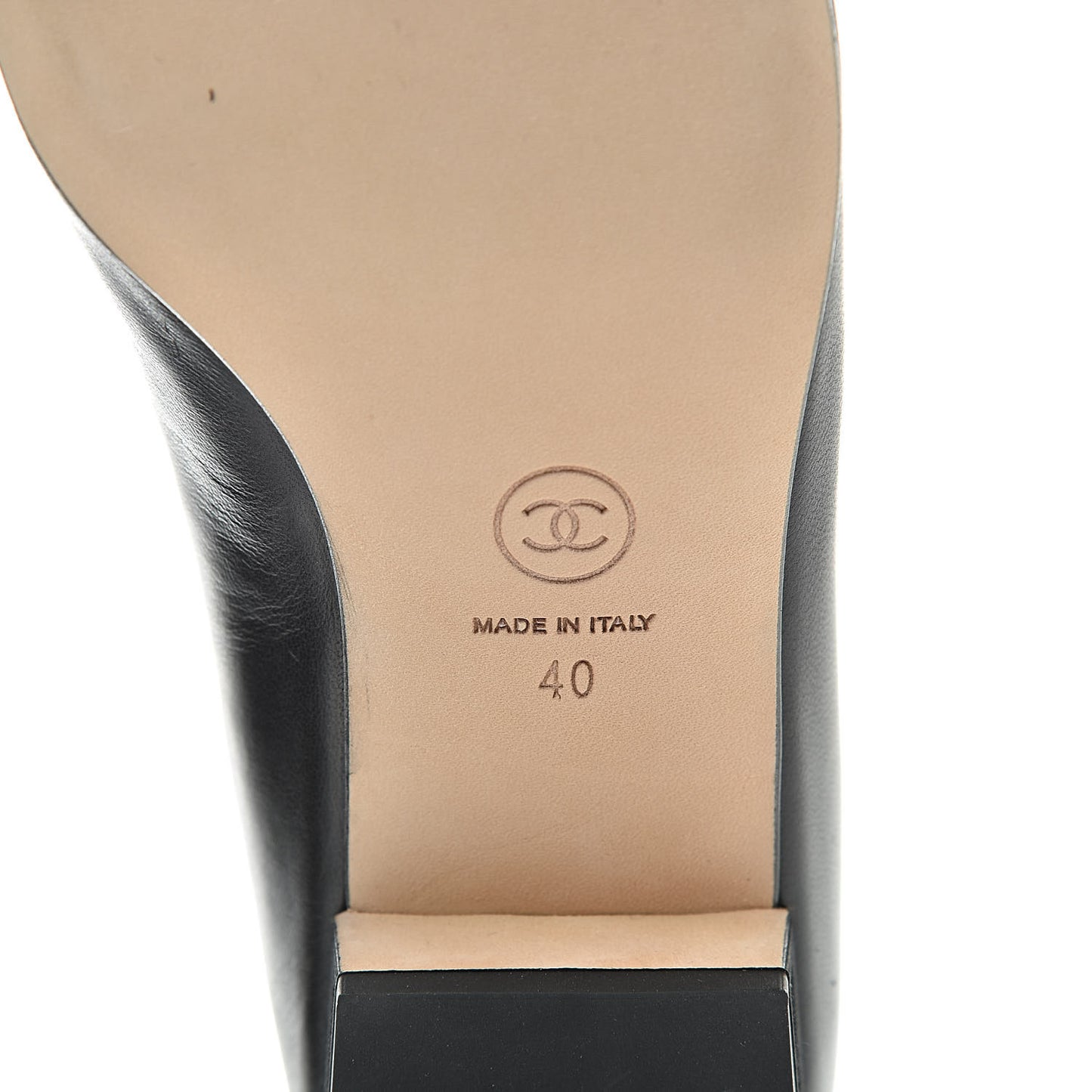 Lambskin Grosgrain Cap Toe Chain Pumps 40 Black