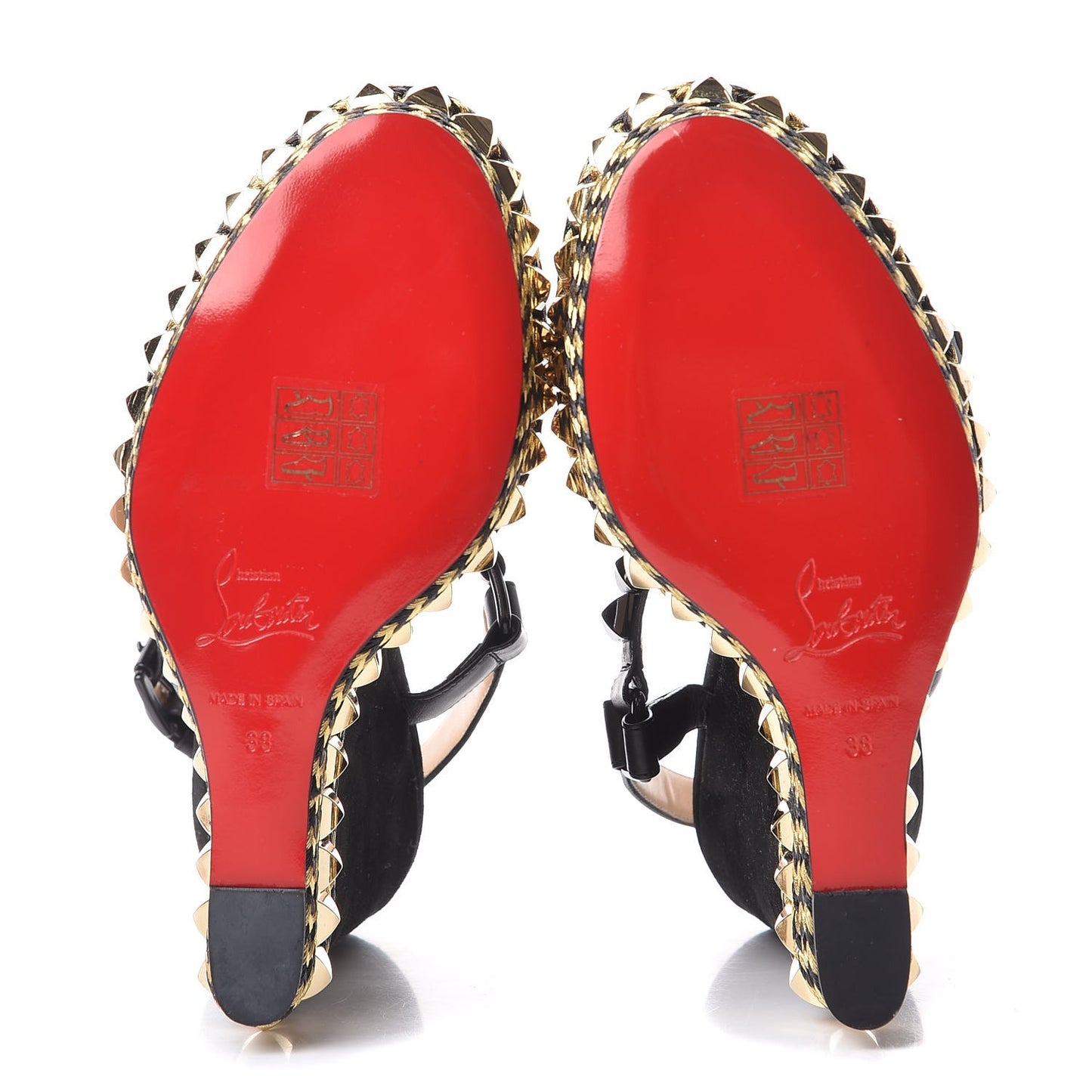 Calfskin Suede Cataclou 140 Wedge Sandals 38 Black