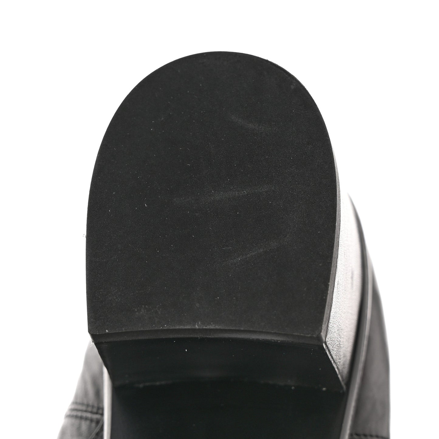 Tumbled Calfskin Short Boots 38.5 Black