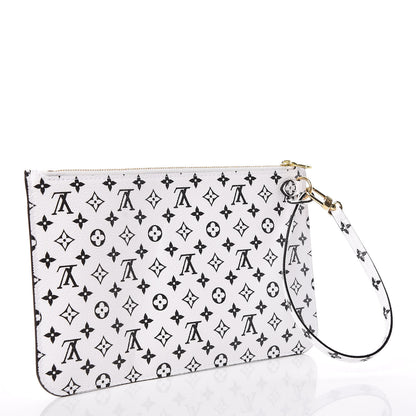 Louis Vuitton Monogram Giant Neverfull MM GM Pochette White 3 of 9