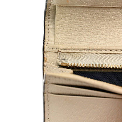 Gucci Textured Calfskin Web Ophidia Card Case Mystic White 11 of 11