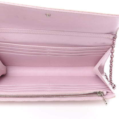 Christian Dior Patent Cannage Rendezvous Chain Wallet Pink 5 of 13
