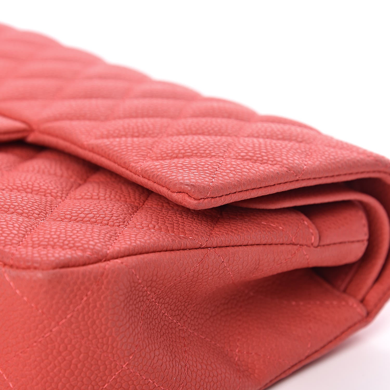 Chanel Iridescent Caviar Quilted Medium Double Flap Dark Pink 11 of 18