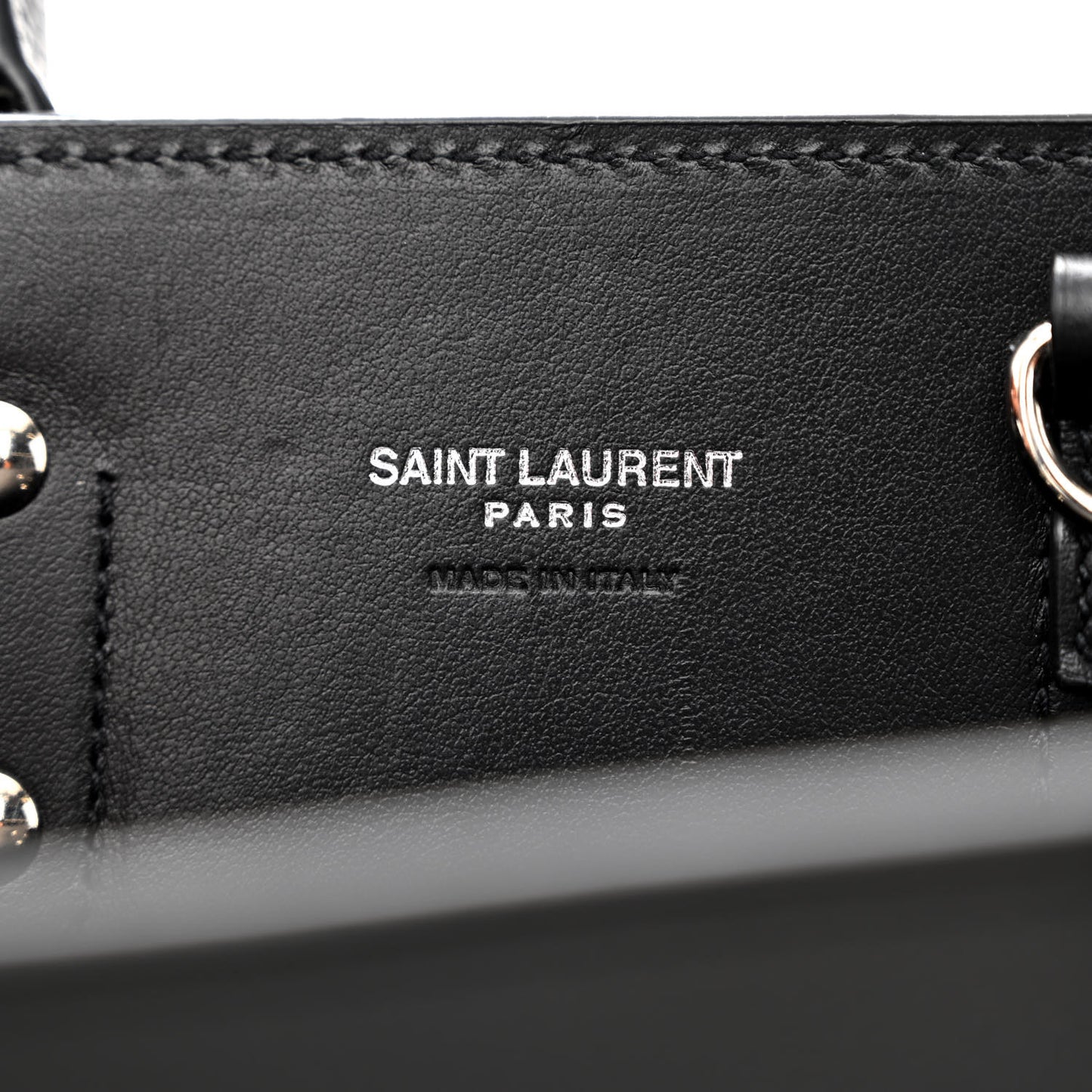 Grained Calfskin Nano Sac De Jour Black