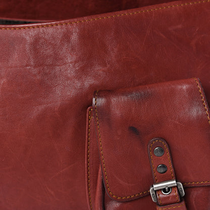 Christian Dior Calfskin Medium Gaucho Double Saddle Bag Red 8 of 13