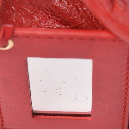Balenciaga Agneau Gold Metallic Edge Hardware Mini City Rouge Rubis 10 of 10