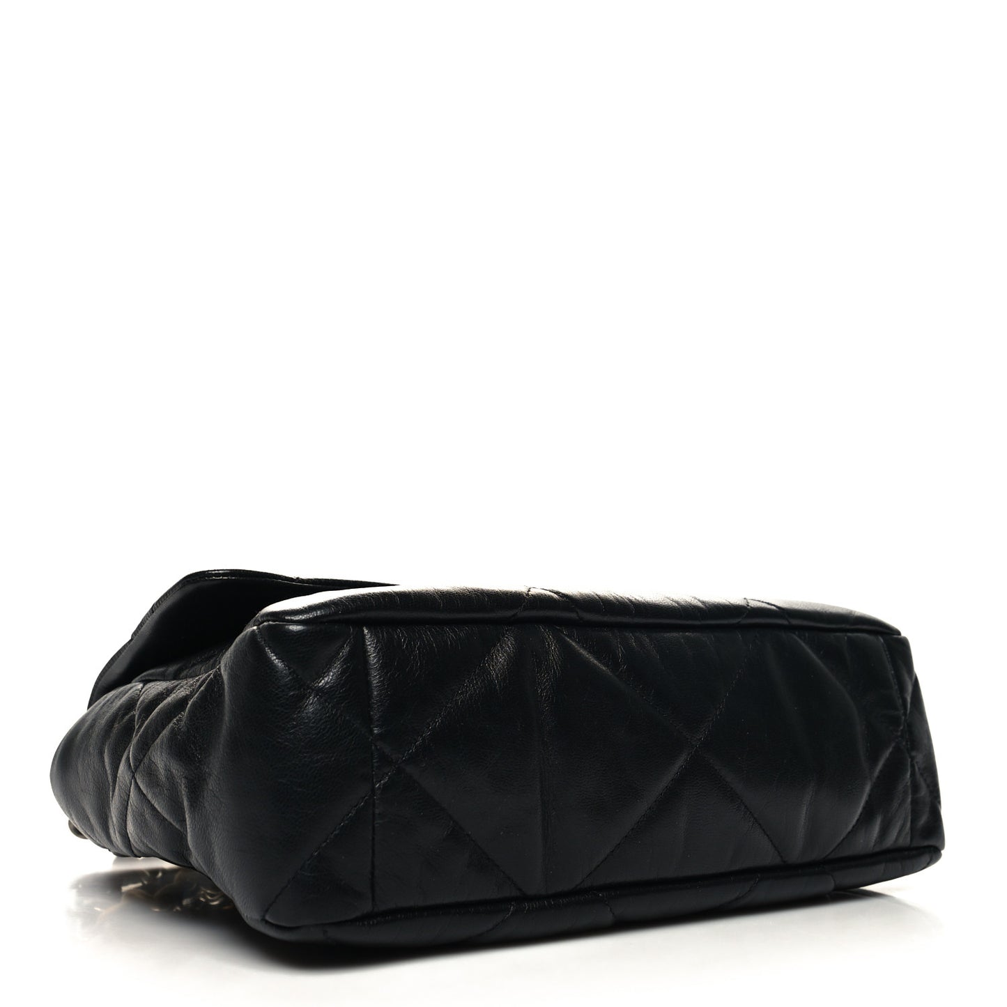 Goatskin Quilted Large Chanel 19 Flap Black