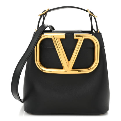 Valentino Garavani Smooth Calfskin Supervee Top Handle Bag Black 1 of 9