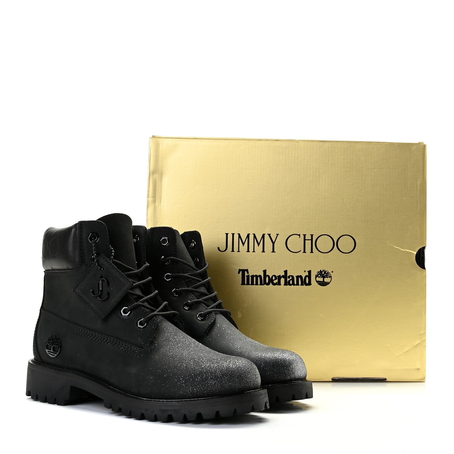 X TIMBERLAND Nubuck Glitter Womens Ankle Boots 38 Black Gunmetal