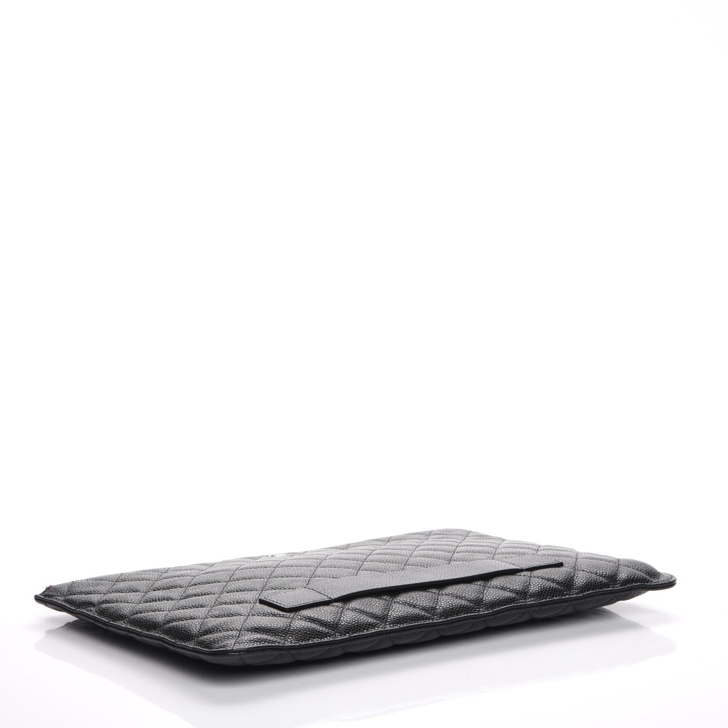 Chanel Caviar Quilted Large Slide Pouch Black 4 of 8