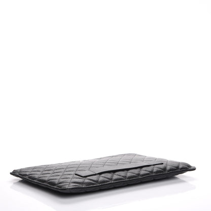 Chanel Caviar Quilted Large Slide Pouch Black 4 of 8