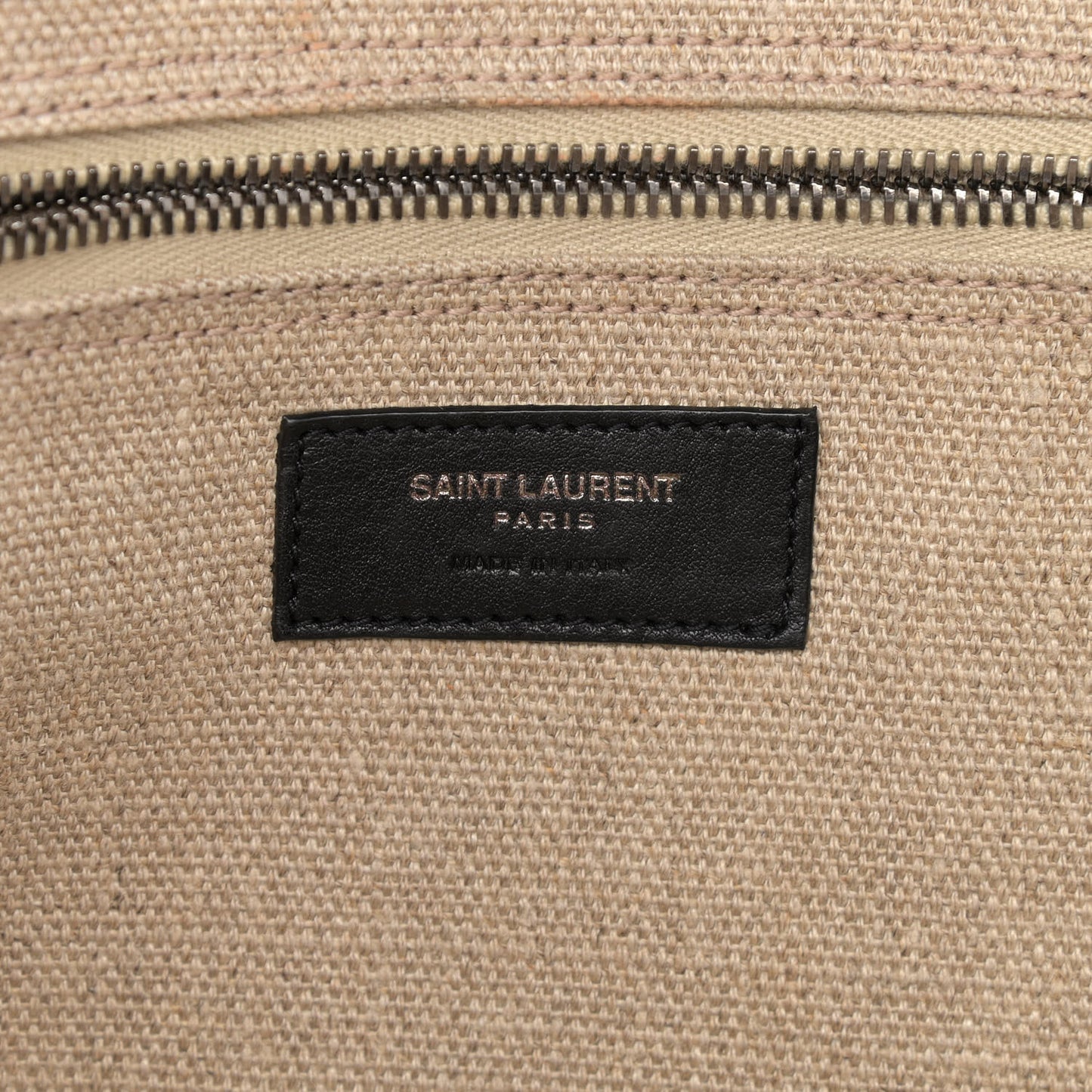 Linen Calfskin Rive Gauche Tote Optic White