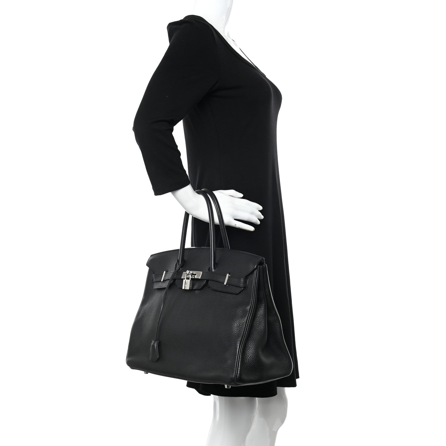 Hermes Taurillon Clemence Birkin 35 Black 2 of 11