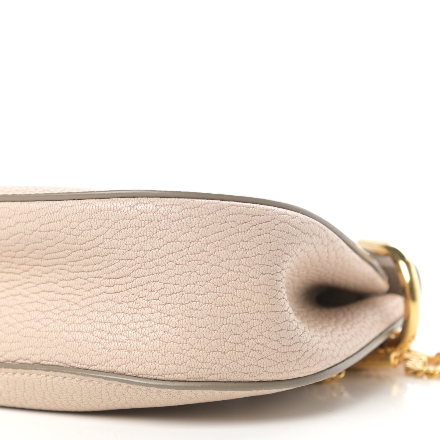 Grained Lambskin Mini Drew Shoulder Bag Biscotti Beige