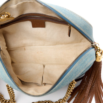 Gucci Denim Small Soho Bowler Blue 5 of 16