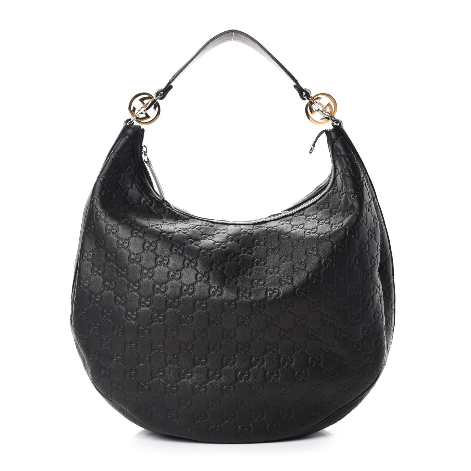 Gucci Guccissima Large GG Twins Hobo Black 1 of 10