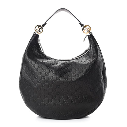 Gucci Guccissima Large GG Twins Hobo Black 1 of 10
