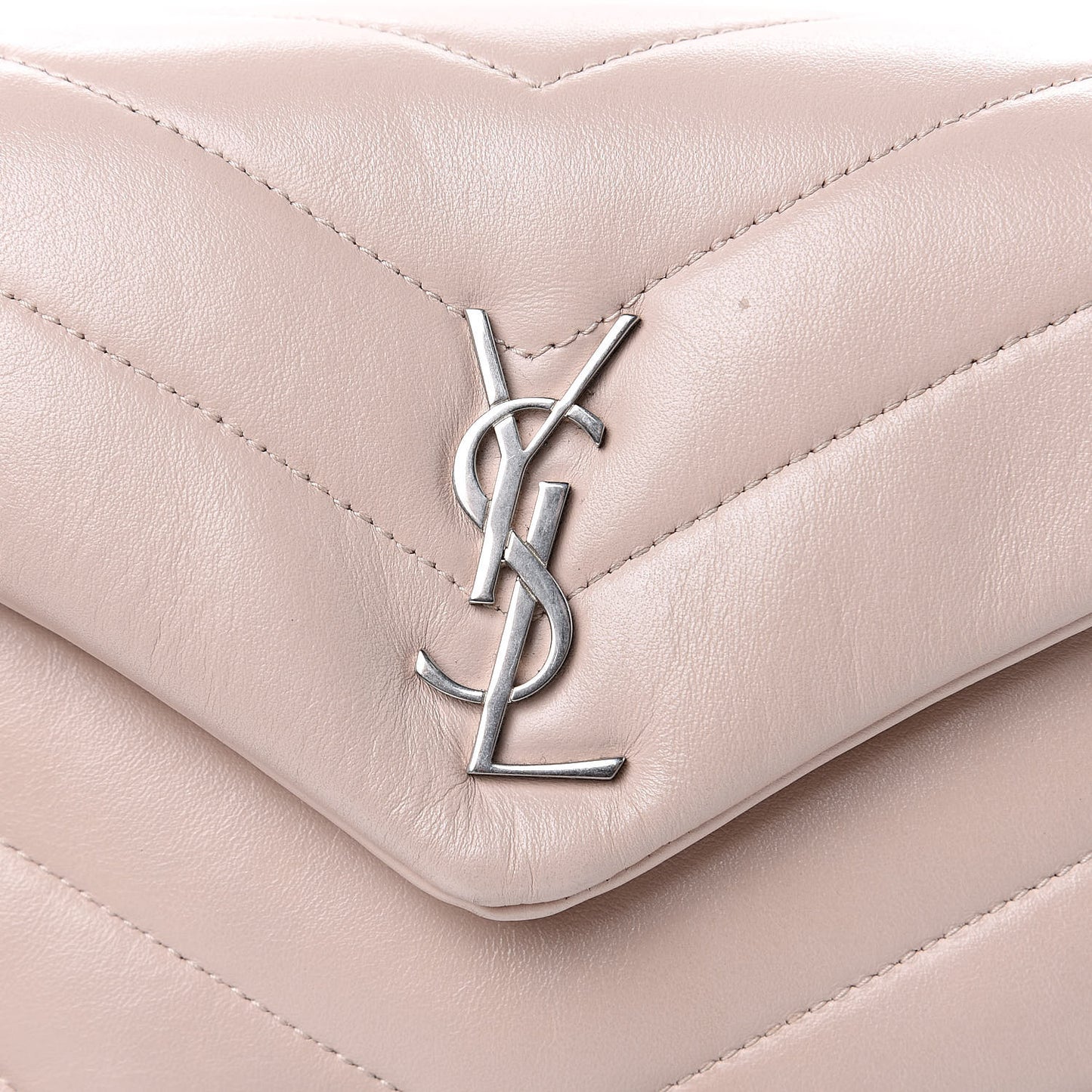 Calfskin Y Quilted Monogram Toy Loulou Crossbody Bag Nude Powder
