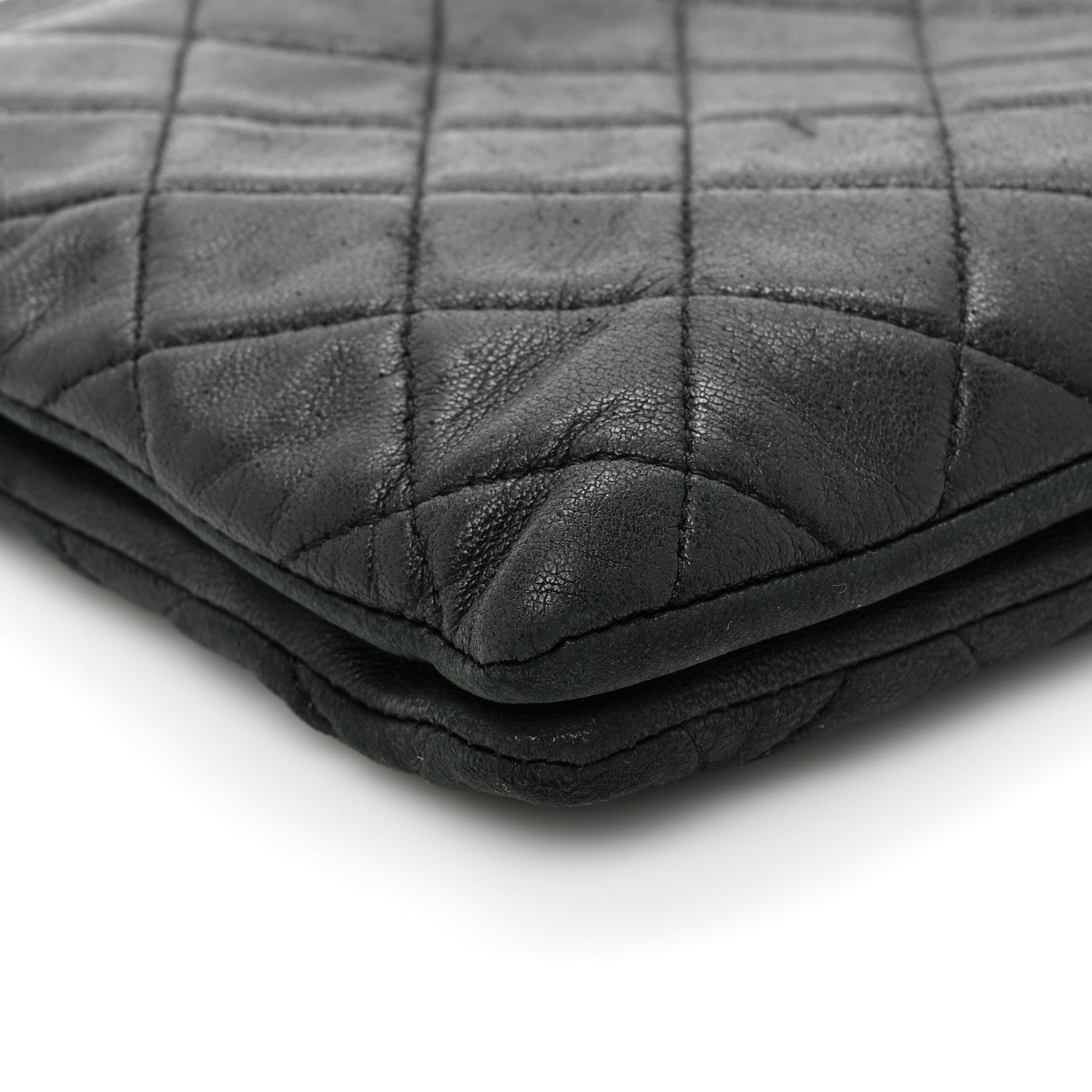 Chanel Lambskin Quilted Small Boy Zipped Pouch Black 14 of 15
