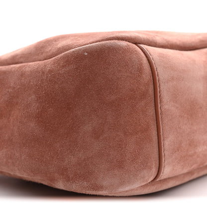 Saint Laurent Suede Calfskin Small Le 5 A 7 Soft Hobo Barley Pink 9 of 11