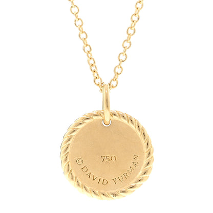 David Yurman 18K Yellow Gold Diamond Black Diamond Yin Yang Pendant Necklace 5 of 5