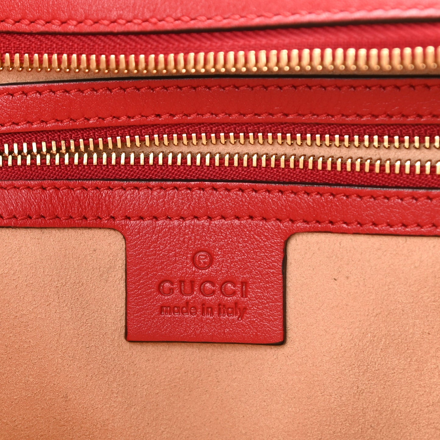 Apollo Calfskin GG Dadini Embroidered Chain Hobo Hibiscus Red