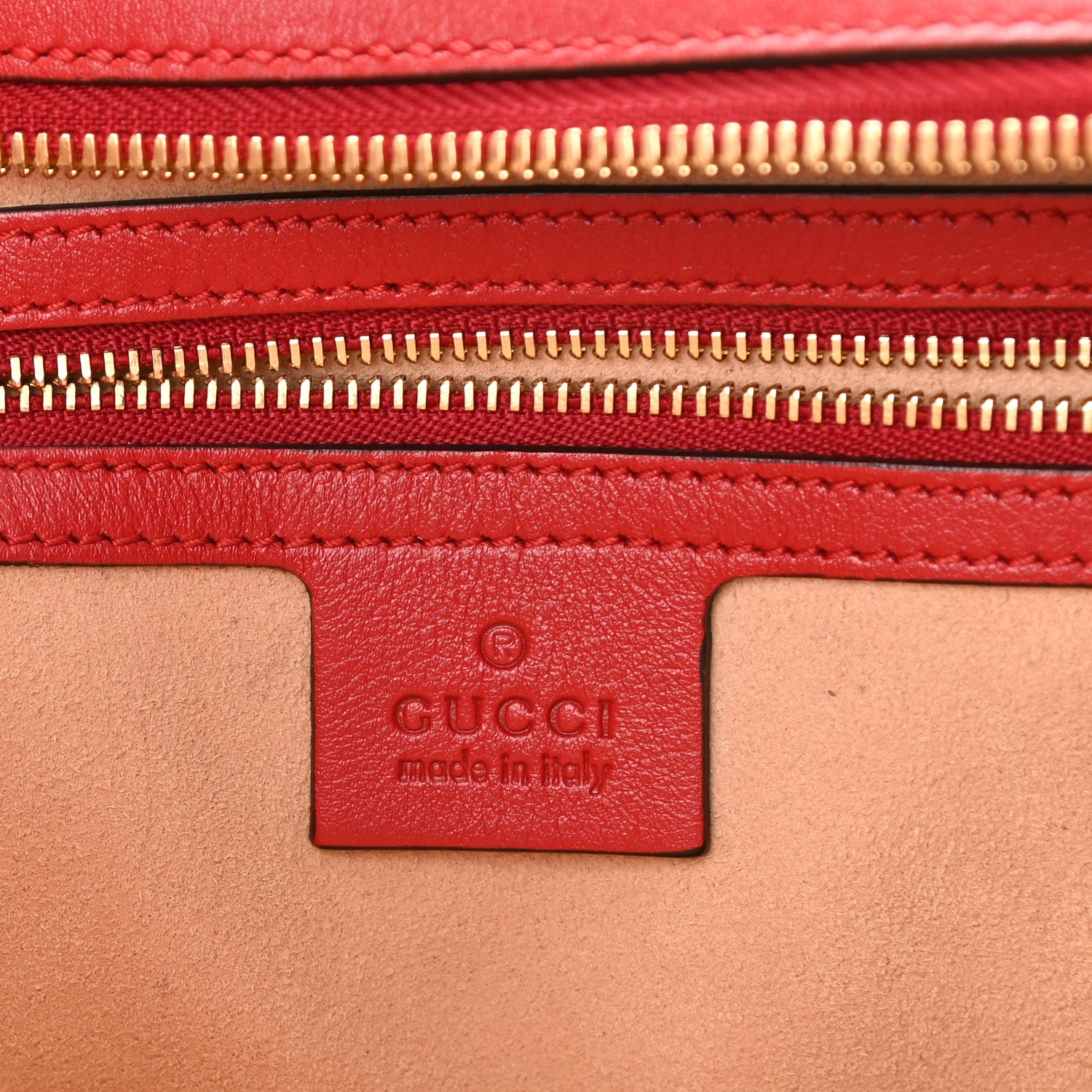 Gucci Apollo Calfskin GG Dadini Embroidered Chain Hobo Hibiscus Red 6 of 8