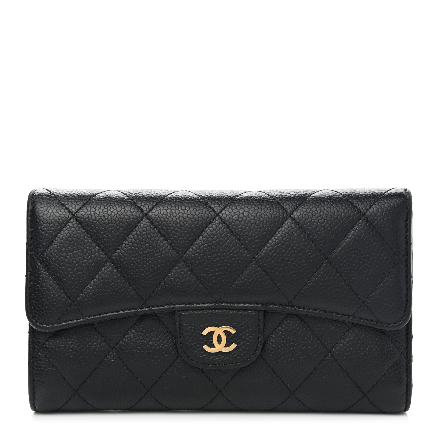 Chanel Caviar Quilted Large Flap Wallet Black 1 of 15