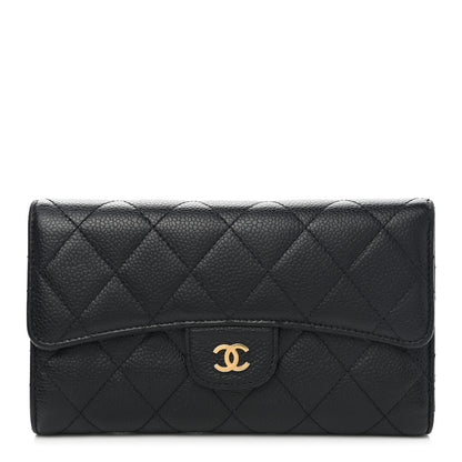 Chanel Caviar Quilted Large Flap Wallet Black 1 of 15