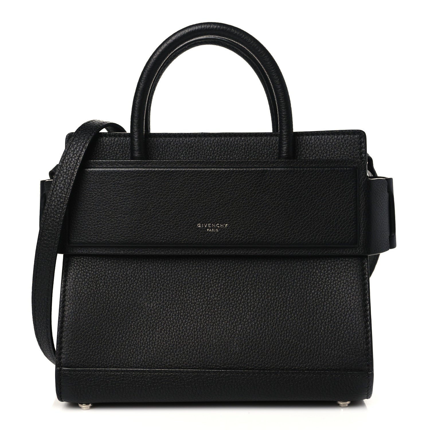 Givenchy Grained Calfskin Small Horizon Satchel Black 1 of 8