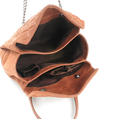 Chanel Iridescent Caviar Quilted Lady Pearly Tote Brown 5 of 7