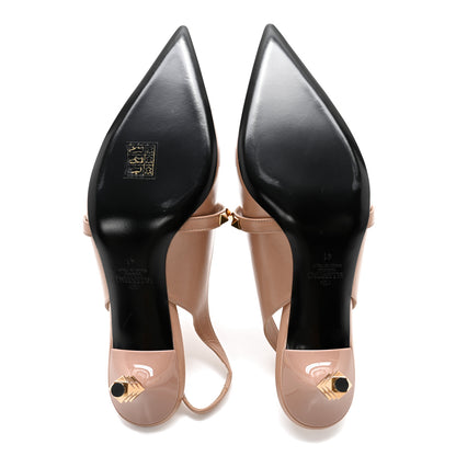 Valentino Garavani Goatskin Rockstud 70mm Slingback Pumps 41 Rose Cannelle 5 of 14