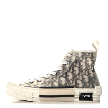 Christian Dior Technical Canvas Oblique B23 High Top Sneakers 38 White Black 1 of 9