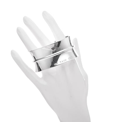 Tiffany Sterling Silver Wide 1837 Cuff Bracelet 2 of 5