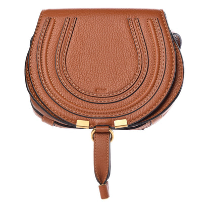 Chloe Calfskin Mini Marcie Round Crossbody Bag Tan 1 of 9