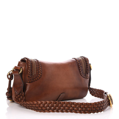 Gucci Calfskin Handmade Medium Flap Shoulder Bag Brown 3 of 8