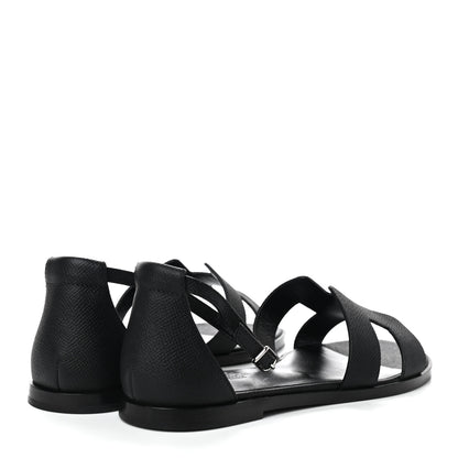Hermes Epsom Santorini Sandals 35 Black 4 of 7