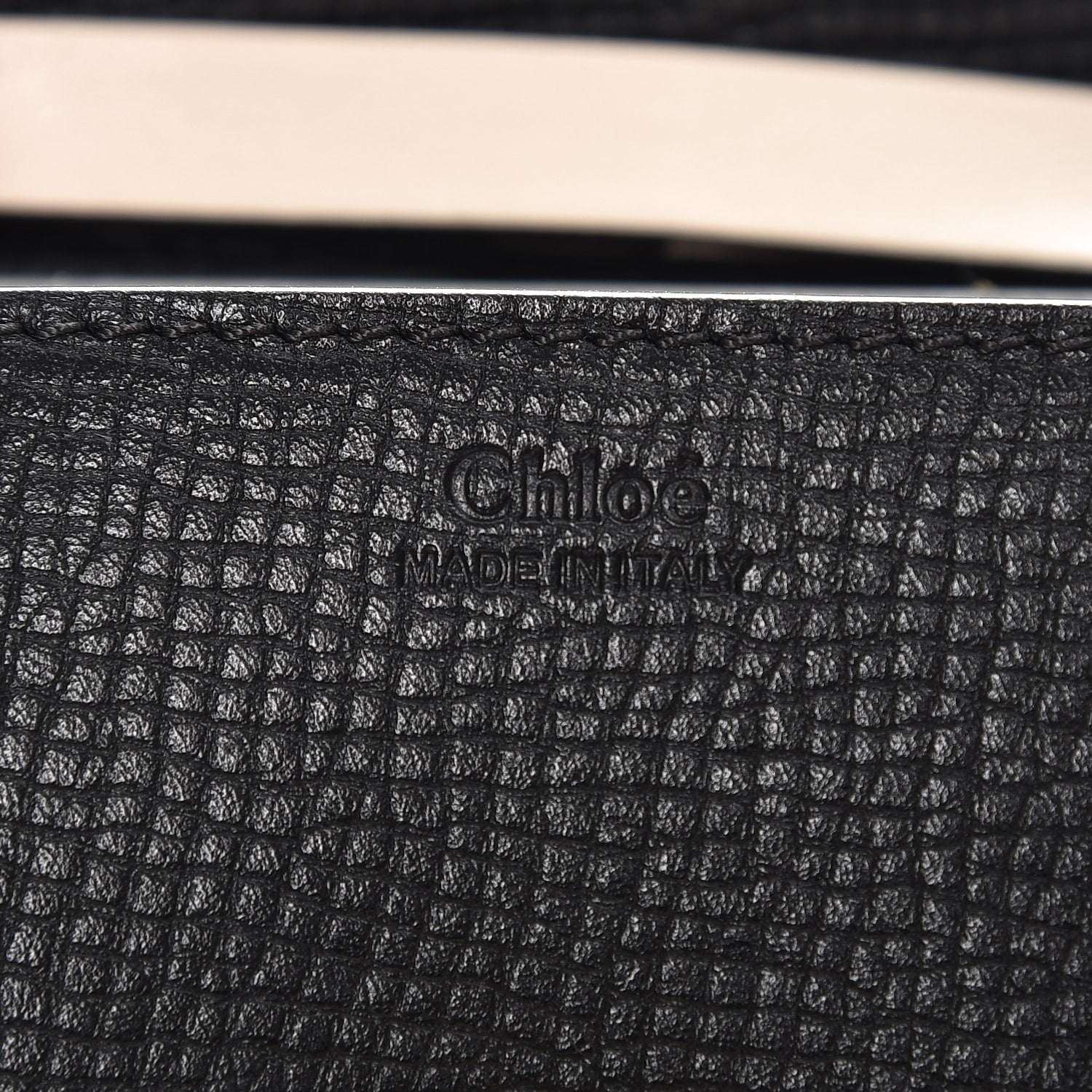 Chloe Textured Calfskin Lambskin Nano Drew Shoulder Bag Black 6 of 6