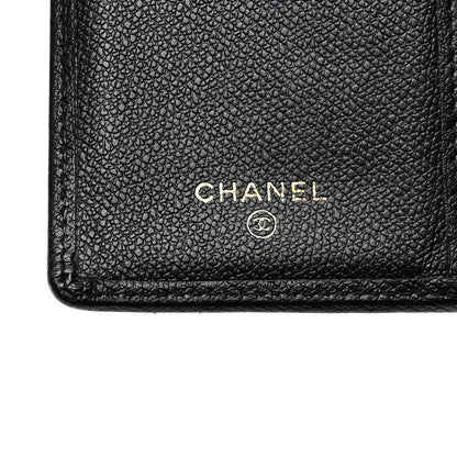 Chanel Grained Calfskin CC Button Yen Wallet Black 6 of 8