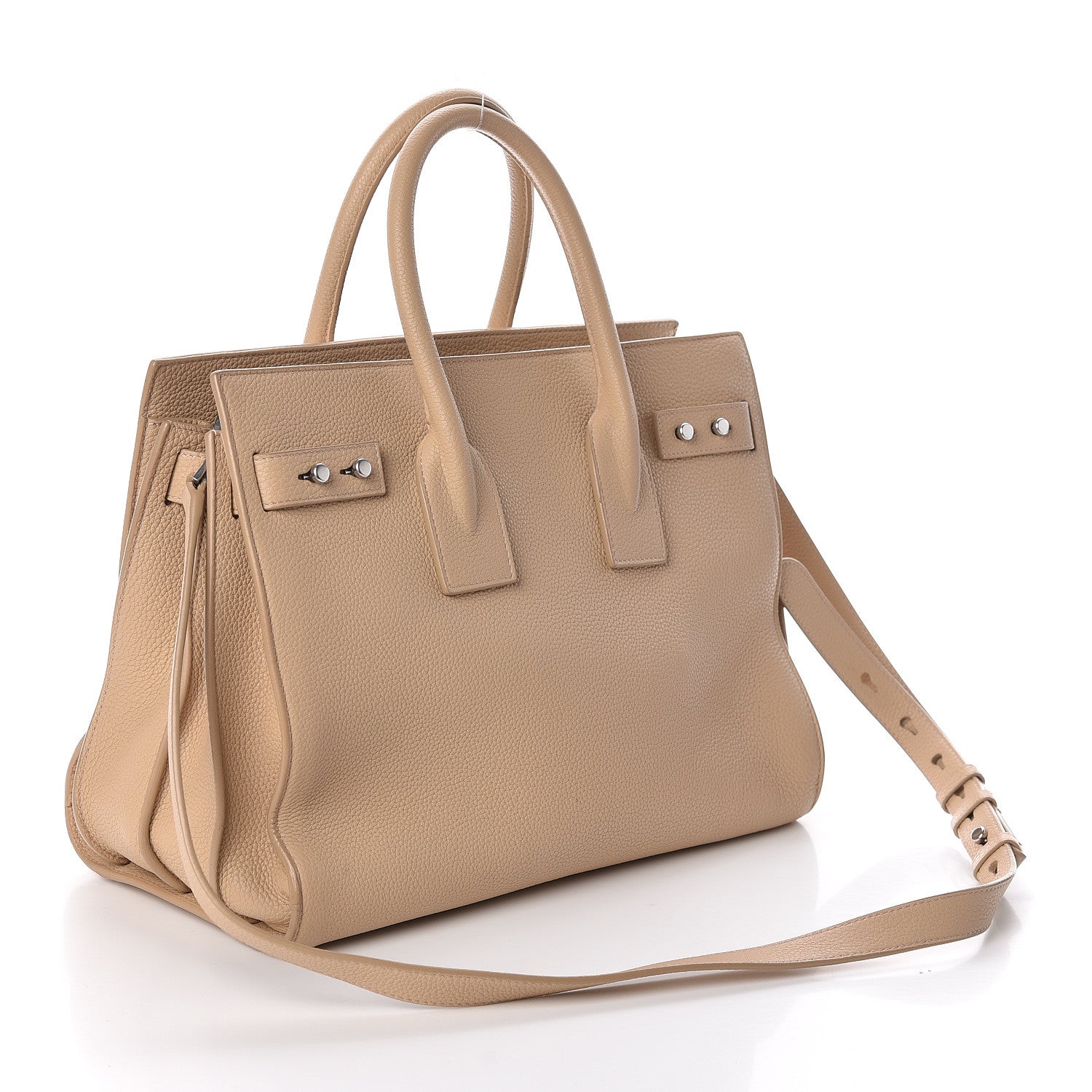 Saint Laurent Grained Calfskin Small Supple Sac De Jour Dark Beige 3 of 12