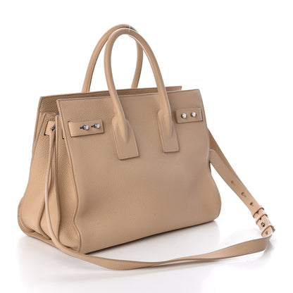 Saint Laurent Grained Calfskin Small Supple Sac De Jour Dark Beige 3 of 12