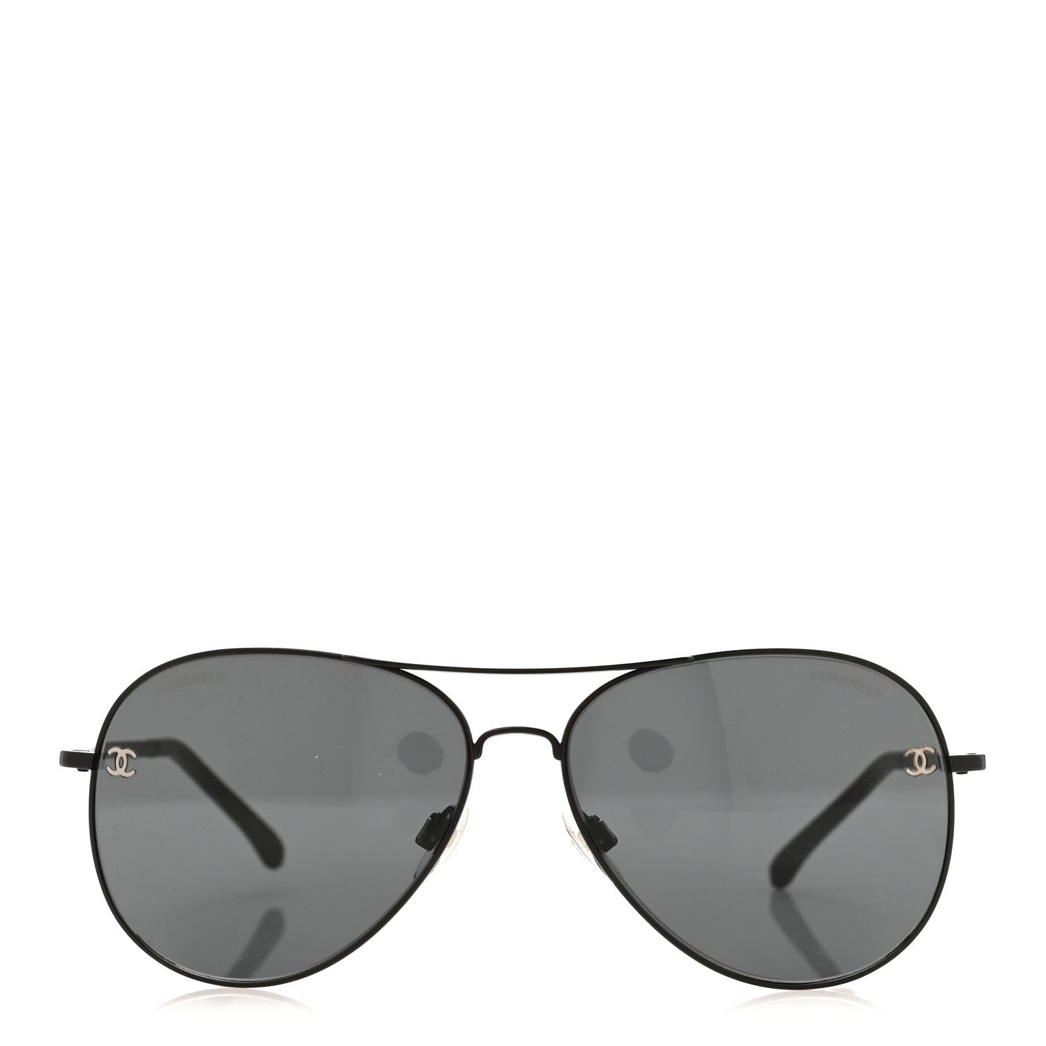 Chanel Aviator CC Sunglasses 4189-T-Q Black 2 of 8