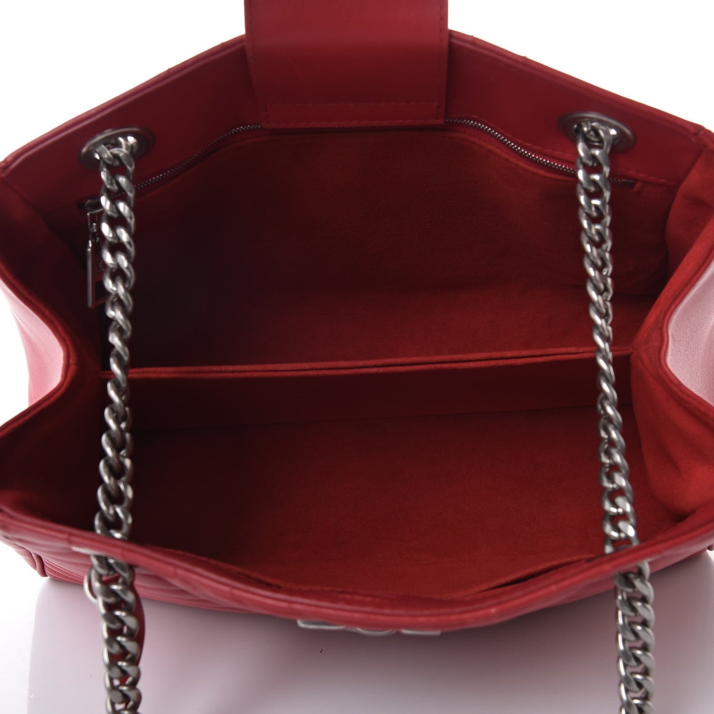 Calfskin New Wave Chain Tote Ecarlate