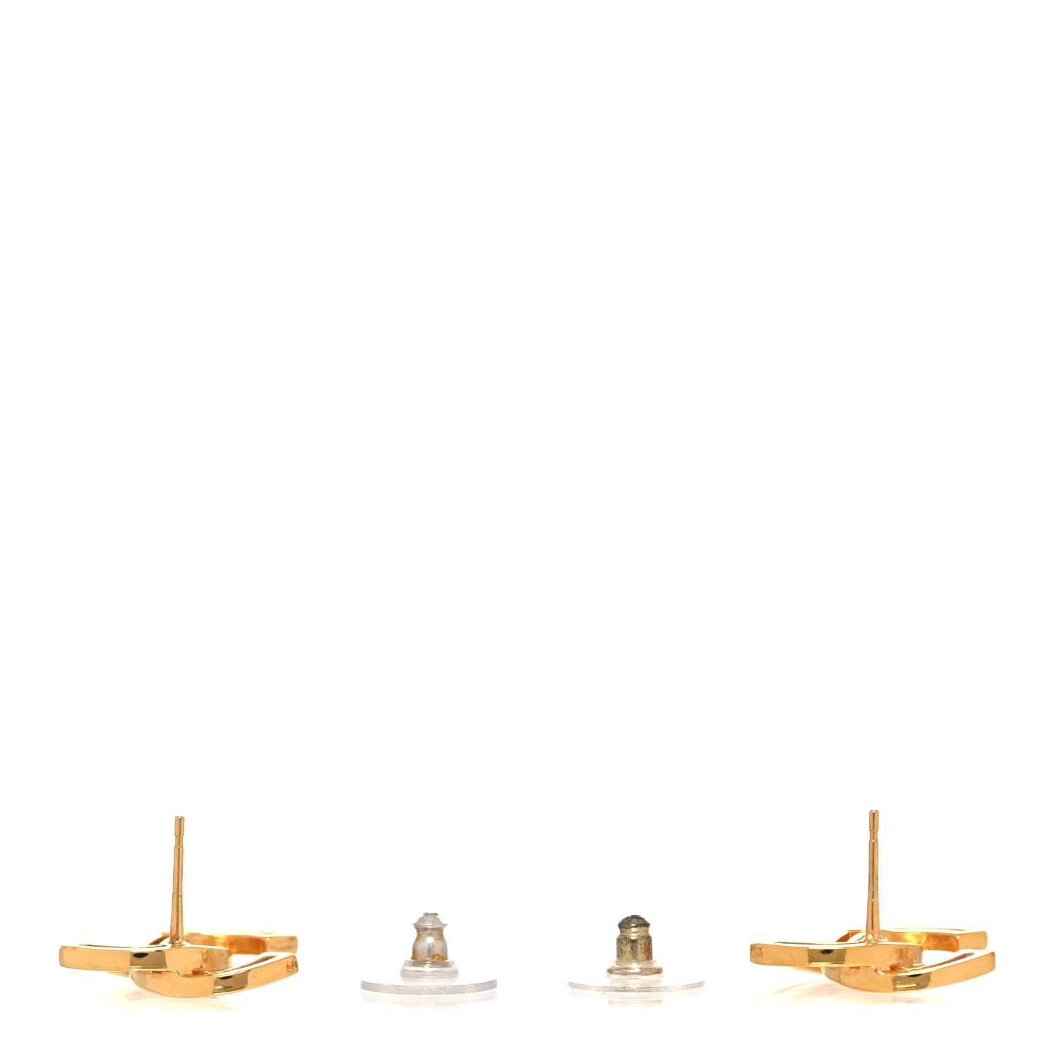 Chanel Metal Obazine CC Earrings Gold 3 of 5