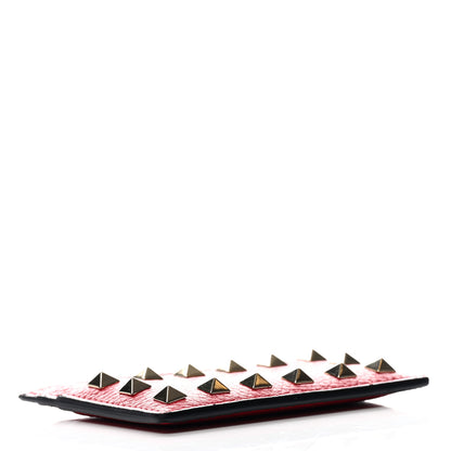 Valentino Garavani Pebbled Calfskin Rockstud Card Holder Red 3 of 7