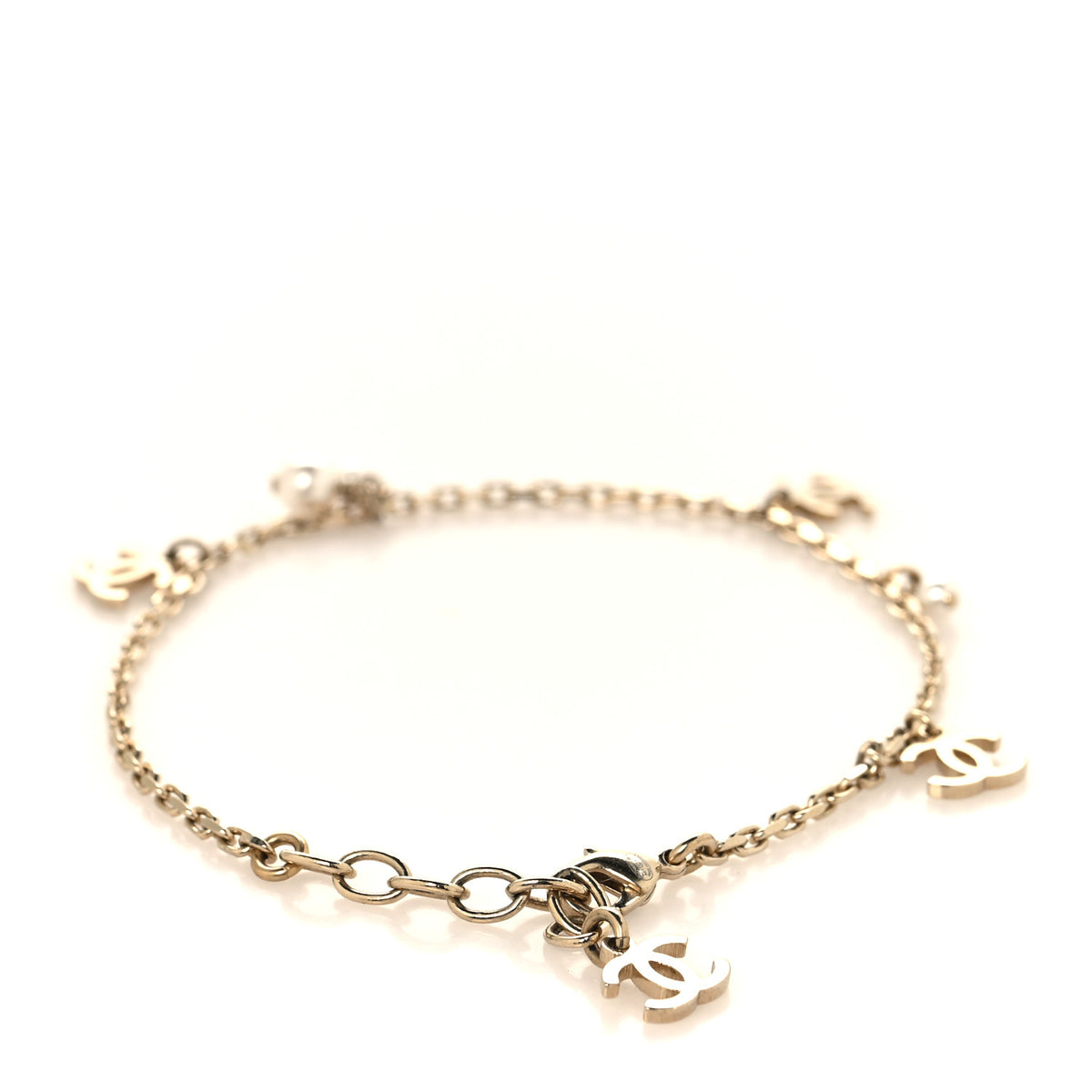 Chanel Pearl CC Chain Anklet Gold 2 of 4