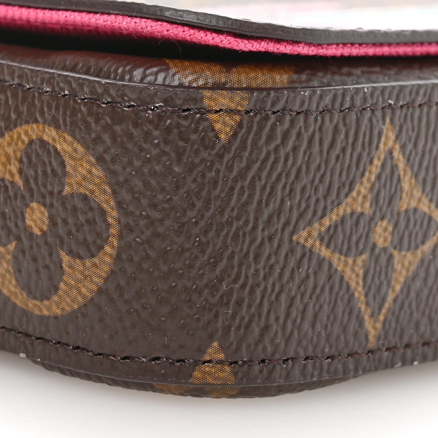 Louis Vuitton Monogram 2021 Christmas Animation Hollywood Pochette Felicie Chain Wallet Fuchsia 9 of 11