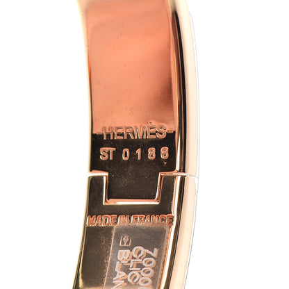 Hermes Enamel Narrow Clic Clac H Bracelet GM White 4 of 4