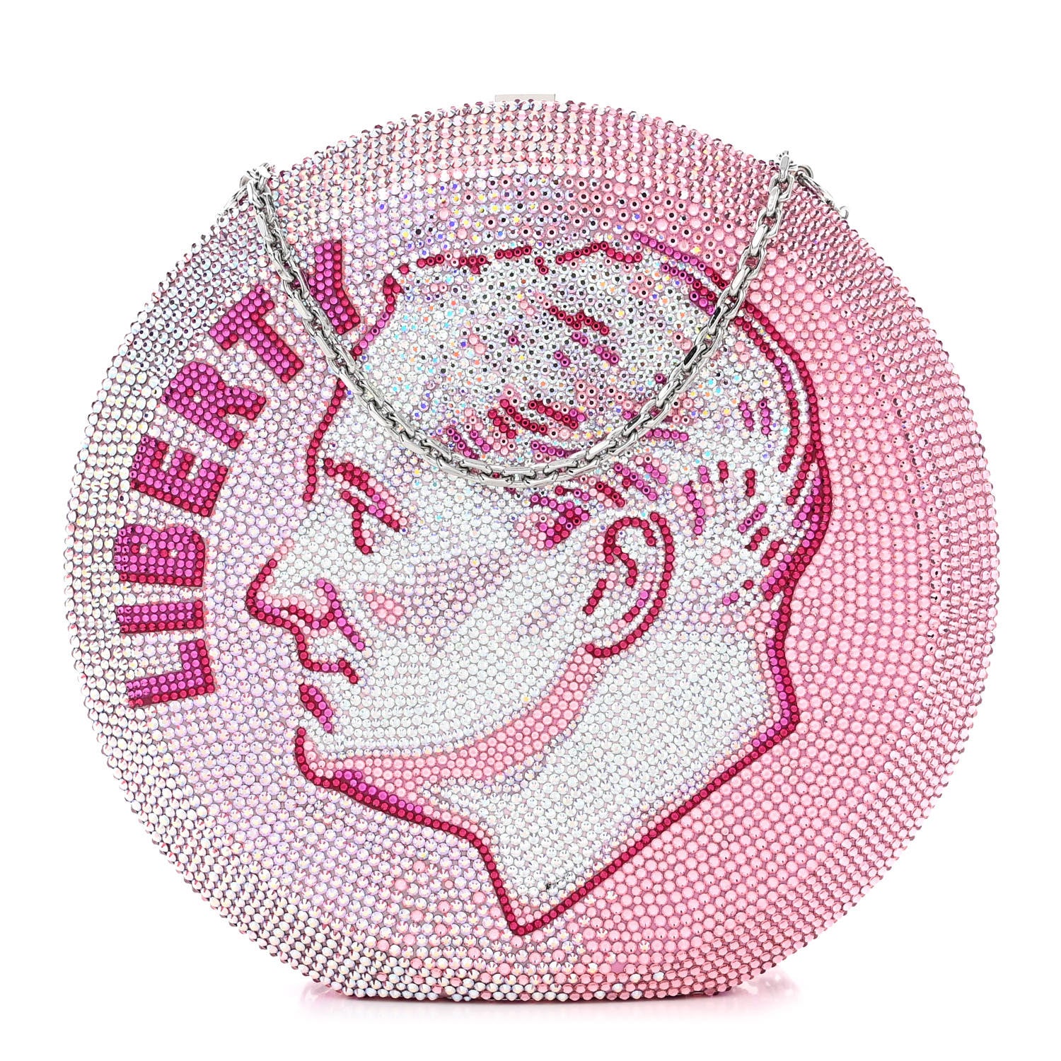 Judith Leiber Crystal No Ceilings Dime Disc Bag Pink 2 of 13
