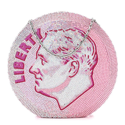 Judith Leiber Crystal No Ceilings Dime Disc Bag Pink 2 of 13